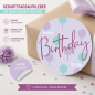 Preview: 24 Geschenkaufkleber Geburtstag Flieder